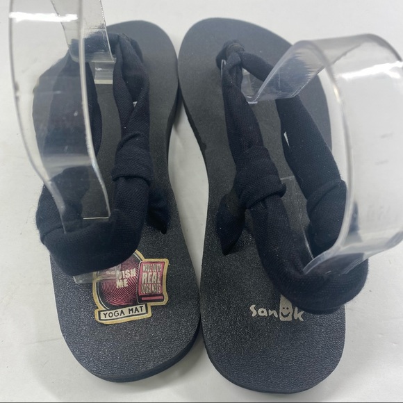 Sanuk Yoga Black Sling Sandals - Picture 2 of 5